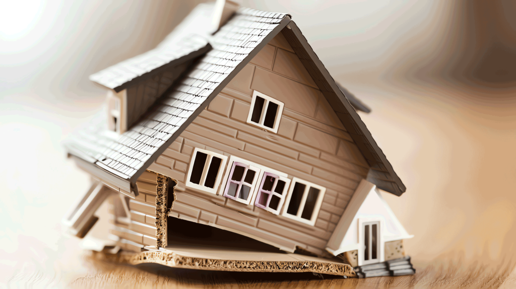 damaged house